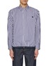 Main View - Click To Enlarge - SACAI - x Thomas Mason Striped Elasticated Hem Cotton Shirt