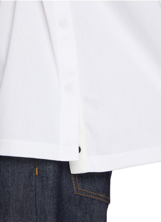 SACAI | Embroidered Pocket Side Split Cotton T-Shirt | WHITE SACAI | Embroidered Pocket Side Split Cotton T-Shirt | WHITE