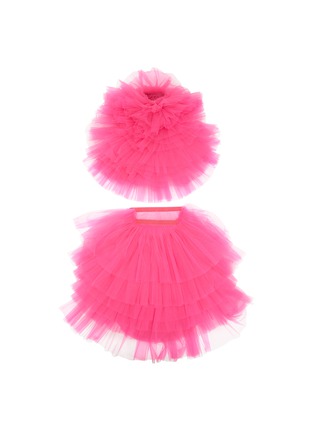 Detail View - Click To Enlarge - MOSHIQA - x Paris Hilton Metapink Boss Babe Gown — Small