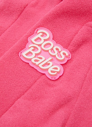 Detail View - Click To Enlarge - MOSHIQA - x Paris Hilton Metapink Boss Babe Dog Bathrobe — Medium