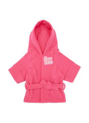 Main View - Click To Enlarge - MOSHIQA - x Paris Hilton Metapink Boss Babe Dog Bathrobe — Medium