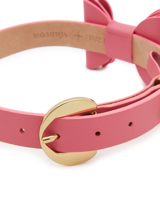 Detail View - Click To Enlarge - MOSHIQA - x Paris Hilton Metapink Bow Dog Collar — Small