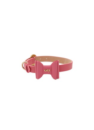 Main View - Click To Enlarge - MOSHIQA - x Paris Hilton Metapink Bow Dog Collar — Medium