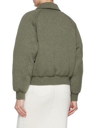 Back View - Click To Enlarge - BARRIE - Bomber Puffer Wool Jacket