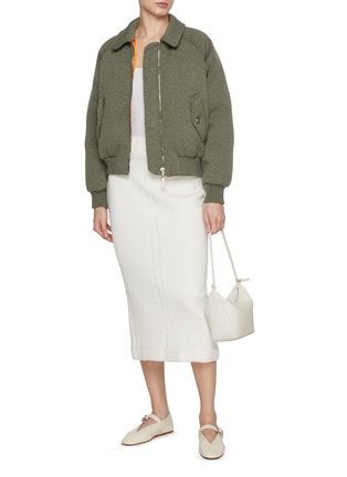 Figure View - Click To Enlarge - BARRIE - Bomber Puffer Wool Jacket