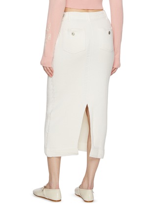Back View - Click To Enlarge - BARRIE - Knit Cashmere Cotton Midi Skirt