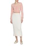 Figure View - Click To Enlarge - BARRIE - Knit Cashmere Cotton Midi Skirt