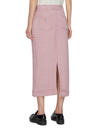 Back View - Click To Enlarge - BARRIE - Straight Denim Midi Skirt