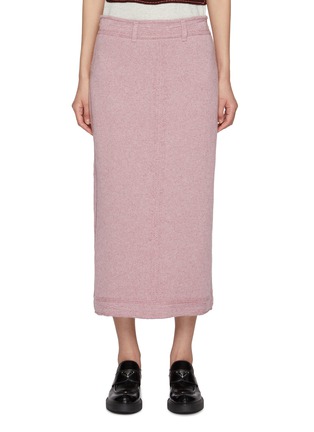 Main View - Click To Enlarge - BARRIE - Straight Denim Midi Skirt