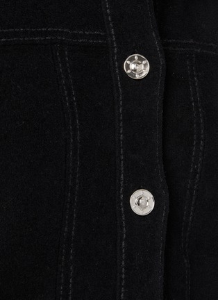  - BARRIE - Fitted Suede Effect Dark Wash Denim Jacket