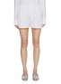 Main View - Click To Enlarge - BARRIE - Striped Cashmere Cotton Oxford Shorts
