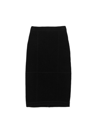 Figure View - Click To Enlarge - BARRIE - Suede Effect Denim Skirt
