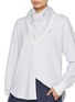 Figure View - Click To Enlarge - BARRIE - Striped Cashmere Cotton Oxford Scarf