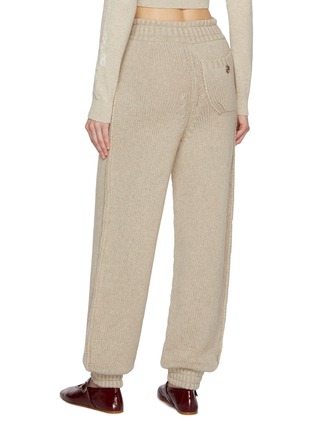 Back View - Click To Enlarge - BARRIE - Chunky Knit Cashmere Joggers