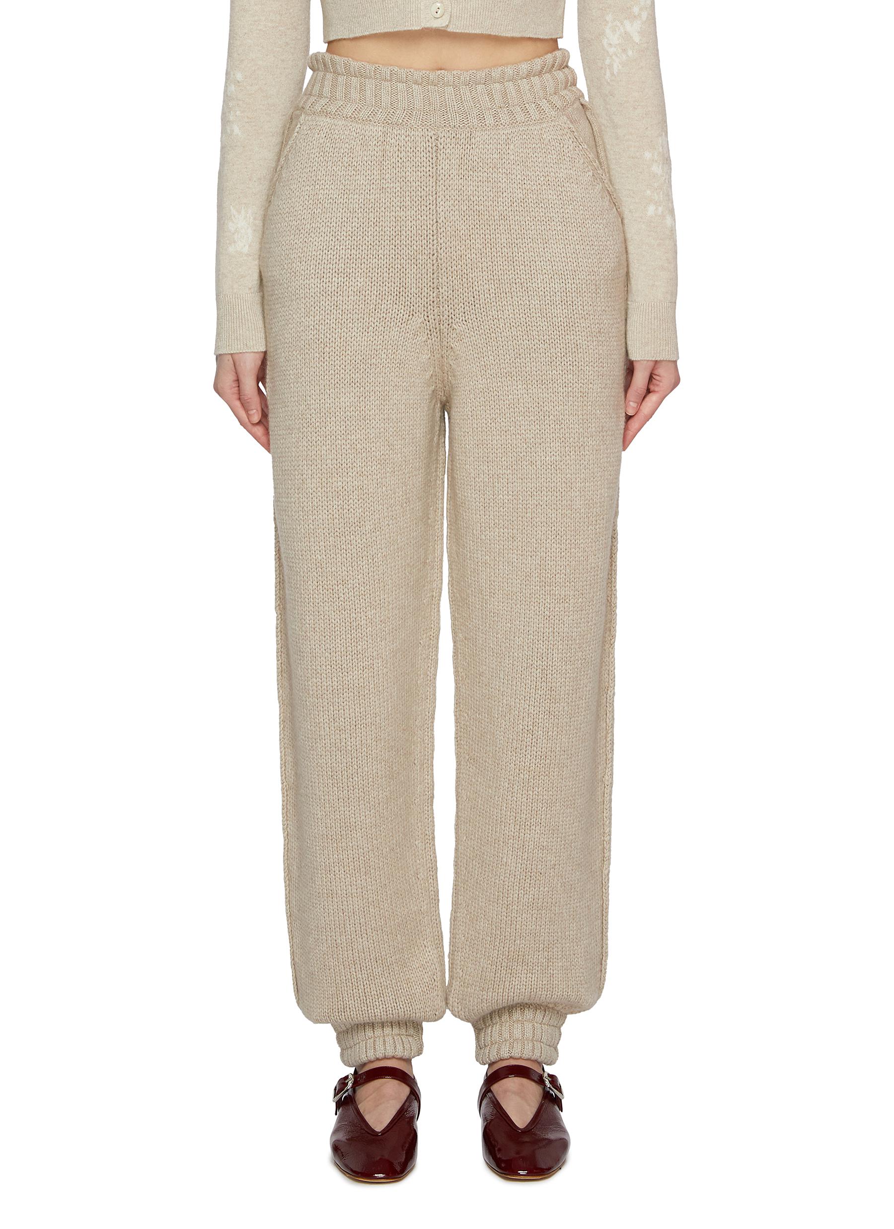 BARRIE Chunky Knit Cashmere Joggers Women Lane Crawford