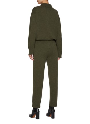 Back View - Click To Enlarge - BARRIE - Button Up Cashmere Jumpsuit