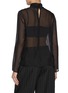 Back View - Click To Enlarge - LA COLLECTION - Clarice Sheer High Neck Silk Top