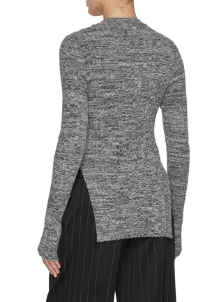 Back View - Click To Enlarge - LA COLLECTION - Lucinda Melange Cotton Cashmere Knit Top