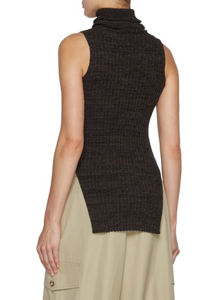 Back View - Click To Enlarge - LA COLLECTION - Fay Turtleneck Cotton Cashmere Top