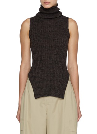 Main View - Click To Enlarge - LA COLLECTION - Fay Turtleneck Cotton Cashmere Top