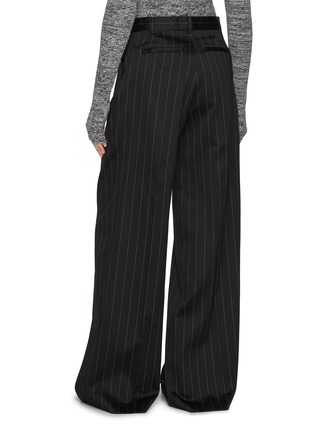 Back View - Click To Enlarge - LA COLLECTION - Dalida Pinstripe Wool Trousers