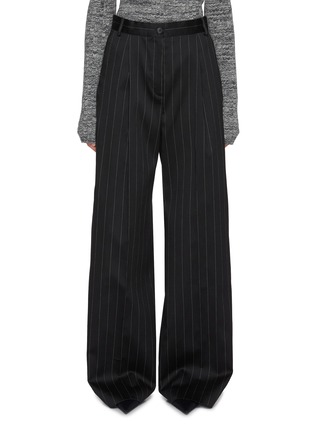 Main View - Click To Enlarge - LA COLLECTION - Dalida Pinstripe Wool Trousers
