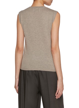 Back View - Click To Enlarge - LA COLLECTION - Emma Wool Cashmere Silk Knit Top
