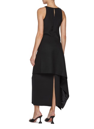 Back View - Click To Enlarge - LA COLLECTION - Naomi Silk Dress & Macha Wool Scarf