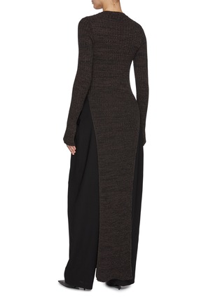 Back View - Click To Enlarge - LA COLLECTION - Ivy Open Side Cotton Cashmere Knit Dress