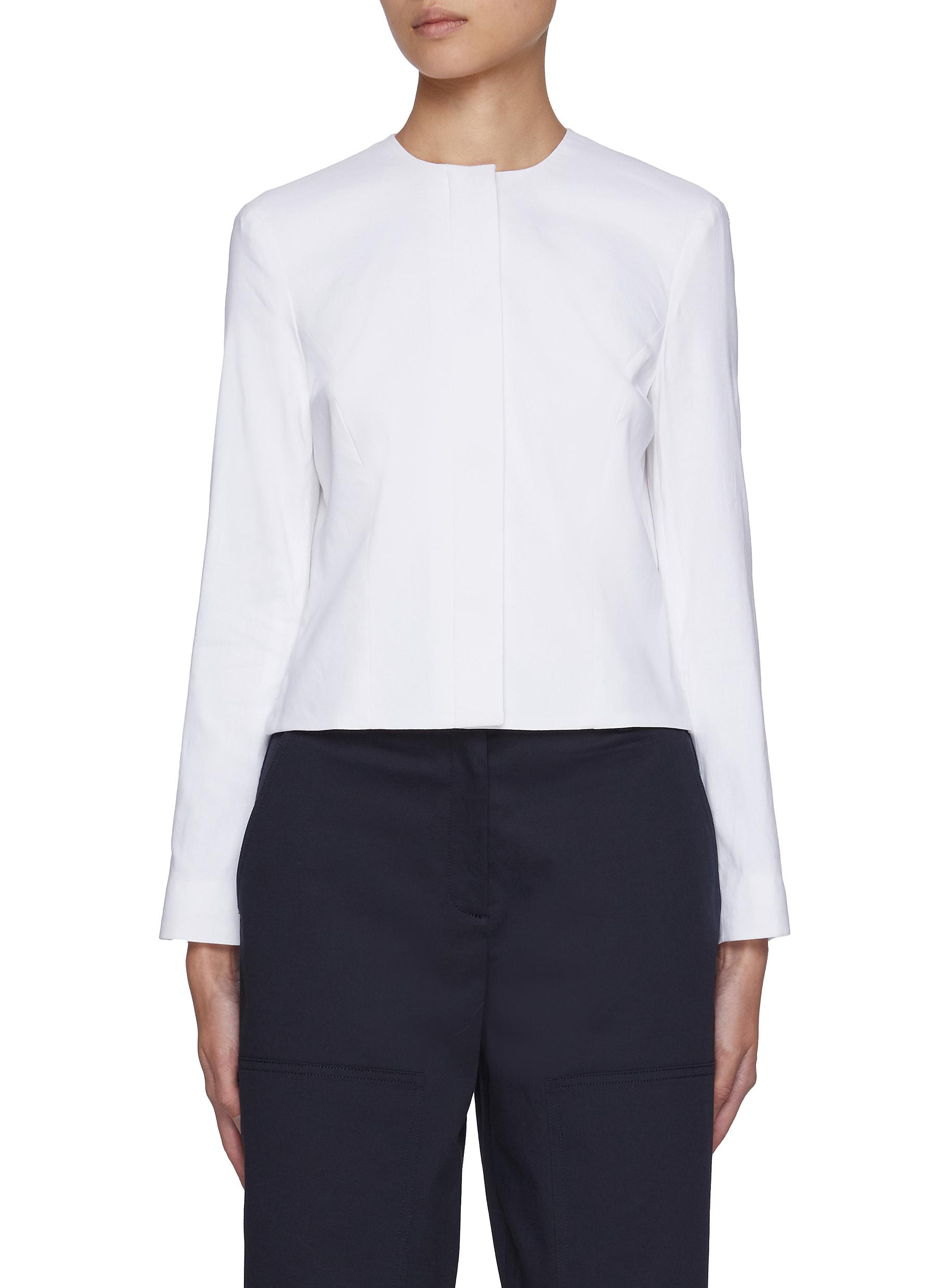 Cropped peplum jacket shop