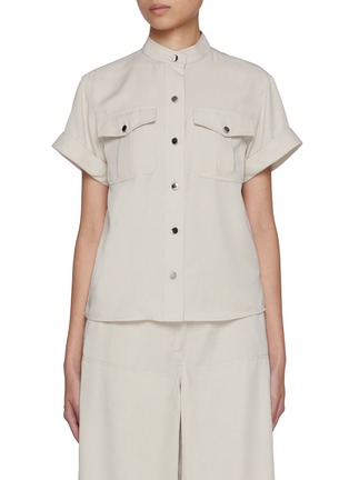 Main View - Click To Enlarge - THEORY - Band Collar Shirt