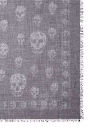 Detail View - Click To Enlarge - ALEXANDER MCQUEEN - Skull jacquard gradient scarf