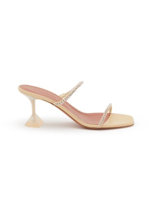 Main View - Click To Enlarge - AMINA MUADDI - Gilda 70 PVC Heeled Sandals
