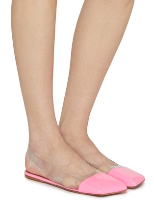 Figure View - Click To Enlarge - AMINA MUADDI - Ane PVC Patent Leather Slingback Flats