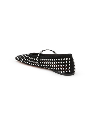  - AMINA MUADDI - Ane Crystal Heart Suede Mary Jane Flats