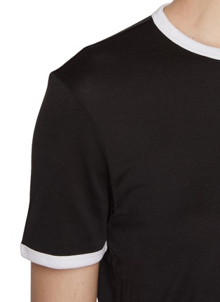 - THEORY - Apex Contrast Hem Crewneck Cotton T-Shirt