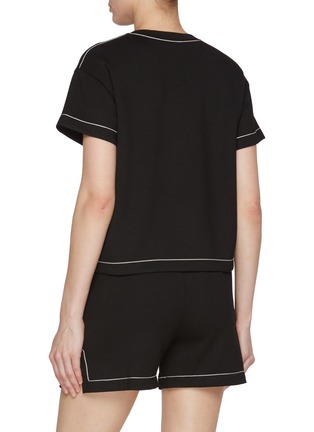 Back View - Click To Enlarge - THEORY - Contrast Trim Jersey T-shirt