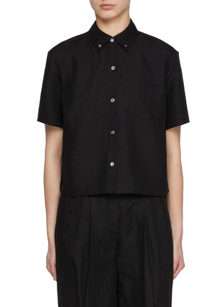 Main View - Click To Enlarge - THEORY - Cotton Crop Shirt