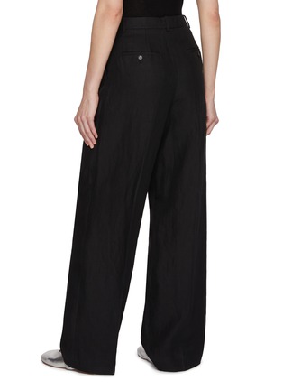 Back View - Click To Enlarge - THEORY - Pleated Linen Trousers