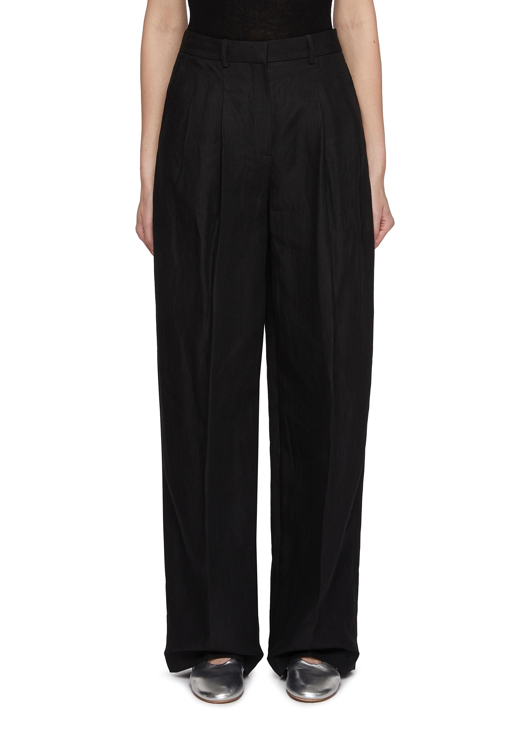 Pleated Linen Trousers