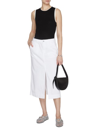 THEORY | Contrast Trim Wool Knit Top