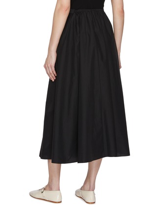 Back View - Click To Enlarge - THEORY - Flared Cotton Blend Midi Skirt