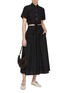 Figure View - Click To Enlarge - THEORY - Flared Cotton Blend Midi Skirt