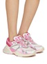 Figure View - Click To Enlarge - AMIRI - MA Runner Leather Textile Women's Sneakers