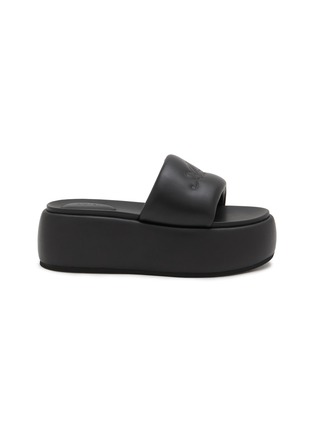 Main View - Click To Enlarge - AMIRI - Script Leather Platform Sandals