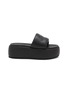 Main View - Click To Enlarge - AMIRI - Script Leather Platform Sandals