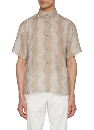 Main View - Click To Enlarge - FRESCOBOL CARIOCA - Cabana Stripe Castro Linen Shirt