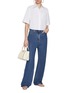 Figure View - Click To Enlarge - VALENTINO GARAVANI - Embroidered Loop Trim Pocket Cotton Shirt