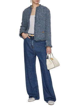 Figure View - Click To Enlarge - VALENTINO GARAVANI - Textured Tweed Denim Jacket