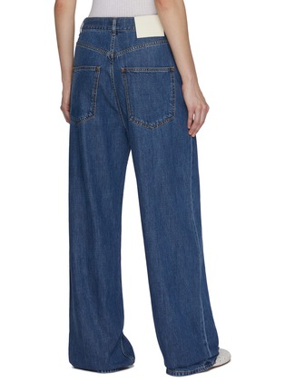 Back View - Click To Enlarge - VALENTINO GARAVANI - Straight Leg Medium Washed Jeans